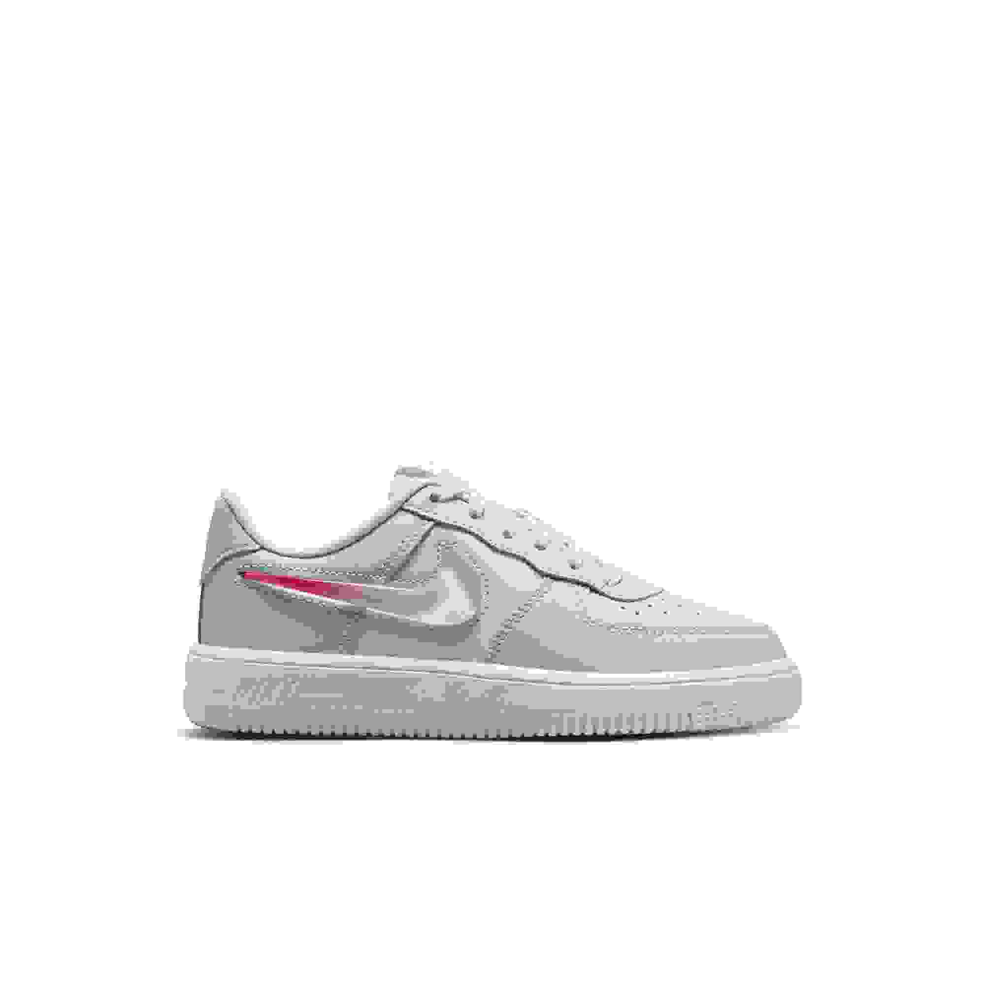 Nike Air Force 1 Low Preschool Girls' "Football Grey/Tropical Pink/Ghost/White" Shoe